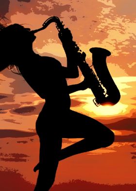 music silhouette