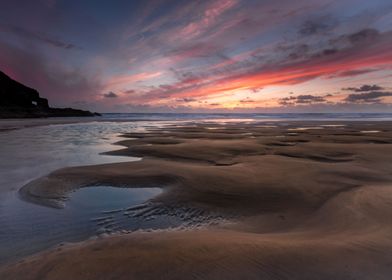 Tidal Channel at Sunset