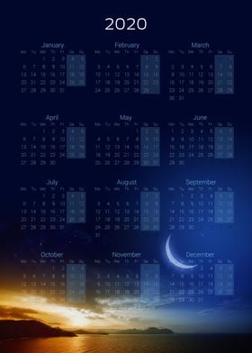 Calendar 2020 — Moon 2