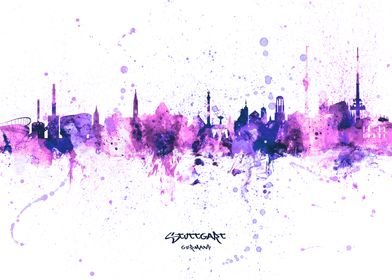 Stuttgart Germany Skyline