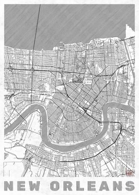 New Orleans Map Line