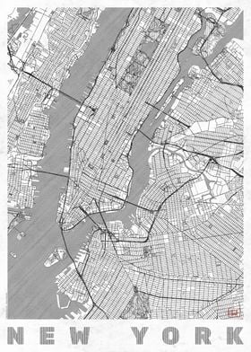 New York Map Line