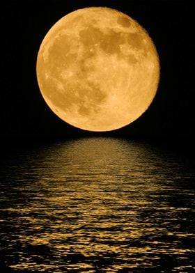 Moon over the sea