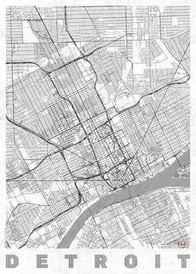 Detroit Map Line