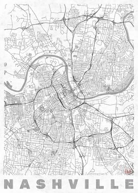 Nashville Map Line