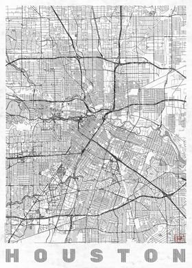 Houston Map Line