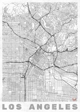 Los Angeles Map Line