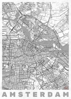 Amsterdam Map Line