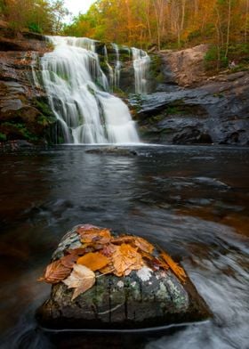 Waterfall in autumn