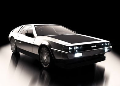 movie Delorean Car poster