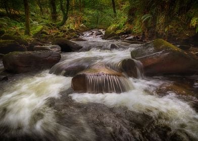 Waterfall and rocks