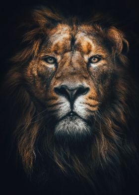 lion king head poster  