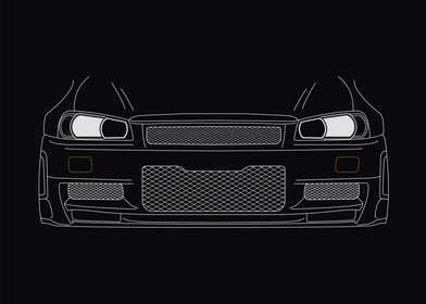 Nissan Skyline Gtr R34 Poster By Hielexx Displate