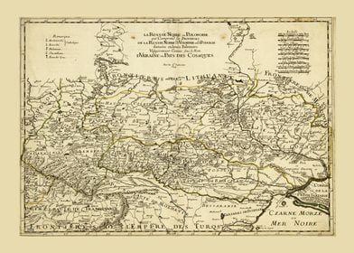 Map of Ukraine 1674