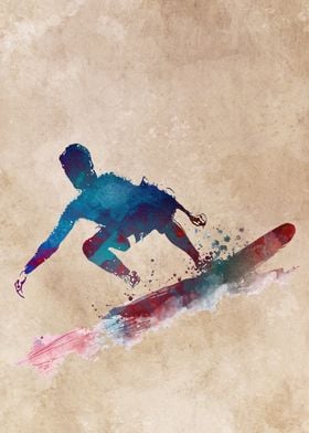 Surfer sport art