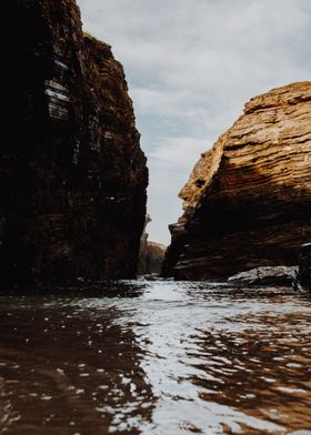 The cliffs from below