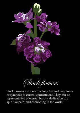 Stock flowers poster