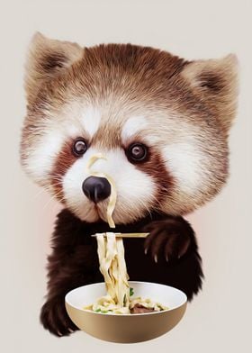 RED PANDA LOVES NOODLE