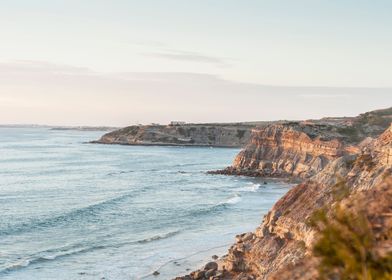 The rocky coastline