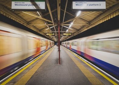 Approaching trains