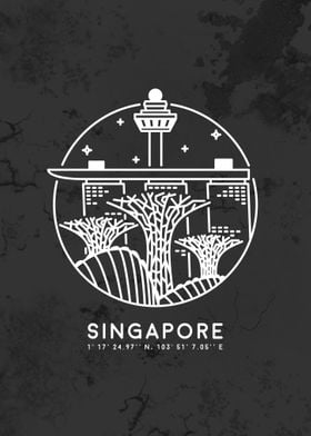 Singapore Line Art