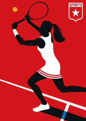 Tennis player red