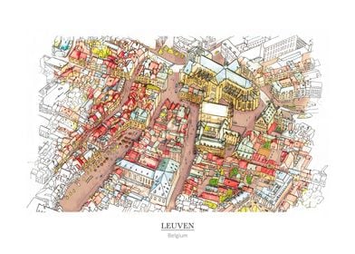 Leuven Belgium city map