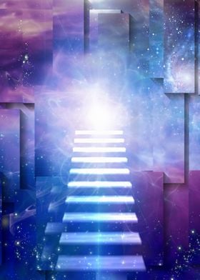 Steps up into cosmos