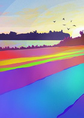 Lake by Rainbow Field