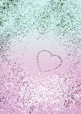 Mermaid Glitter Heart 4