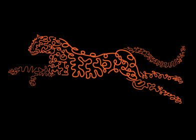 cheetah run illustration