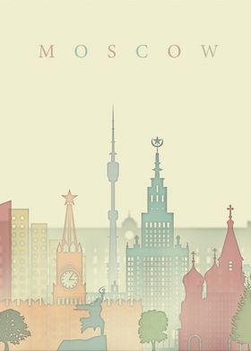 Moscow Russia Skyline