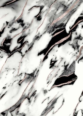 White Marble Rose Foil 1