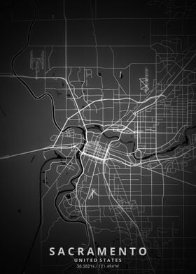 Sacramento Map Posters