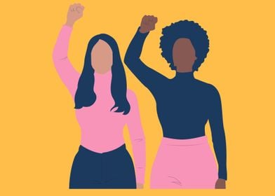 women raising voices
