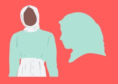 a girl in hijab