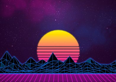 Synthwave Mountains