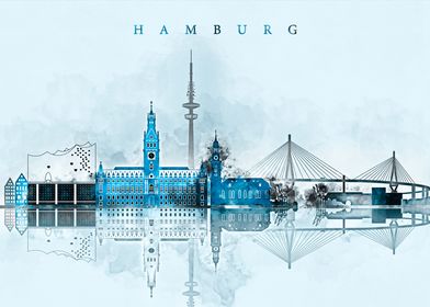 Hamburg Germany Skyline