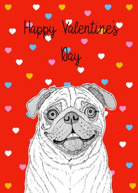 Pug Valentines Day