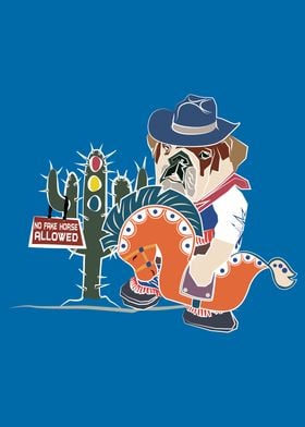 Cowboy Bulldog Illustratio