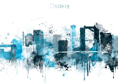 Osaka Japan Skyline