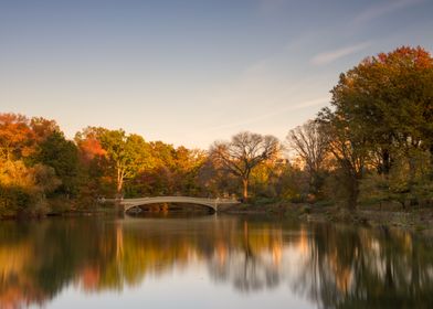 Autumn Bridge Reflection