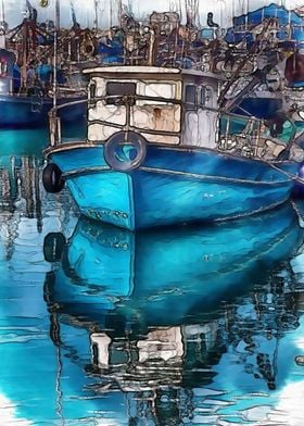 Fisherman Boat In The Bay