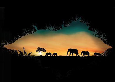 Africa Silhouette 