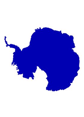 Antarctica SIlhouette Map