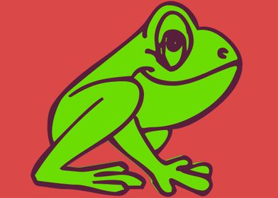 funny and cute frog art