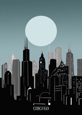 chicago city minimal