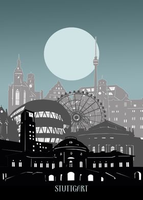 stuttgart city minimal