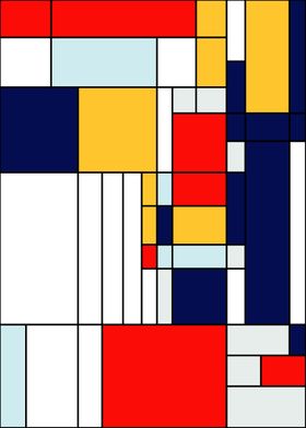 Piet Mondrian Style Poster By Iurii Vlasenko Displate