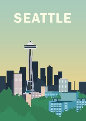 seattle tower poster